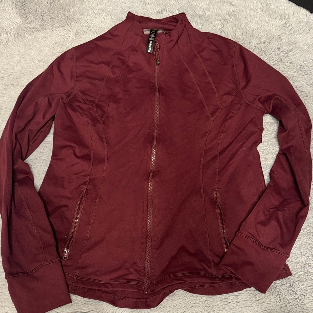 Amazon Maroon Full-Zip Athletic Jacket